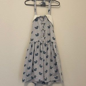 Kate Quinn halter top squirrel print girls dress